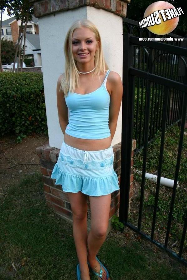 20P Planet Summer gets up close and personal with the camera in a short skirt