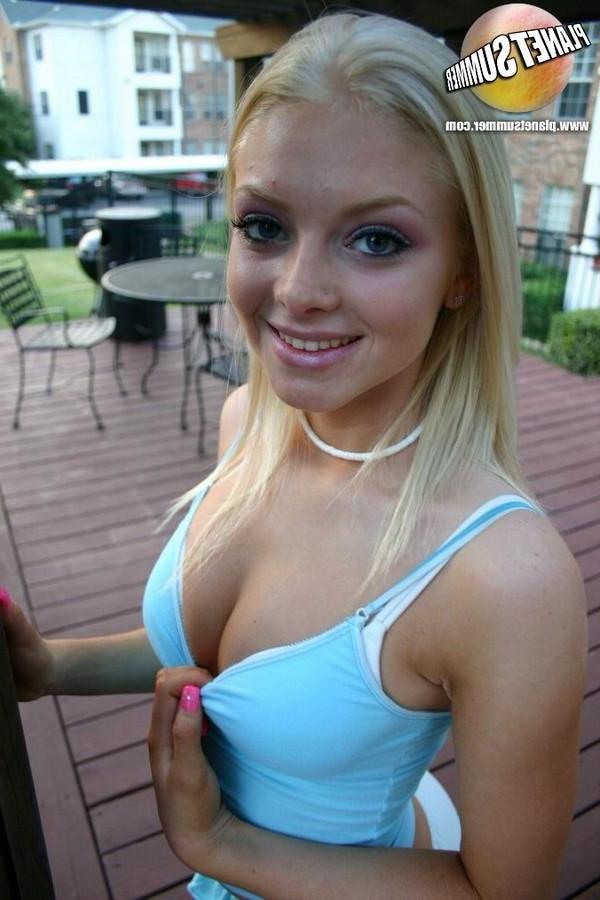 20P Planet Summer gets up close and personal with the camera in a short skirt