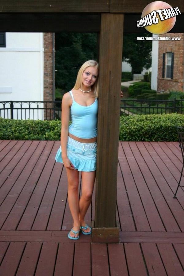 20P Planet Summer gets up close and personal with the camera in a short skirt