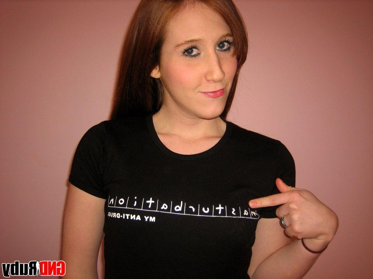 12P Pictures of teen girl GND Ruby rubbing her swollen teen clit