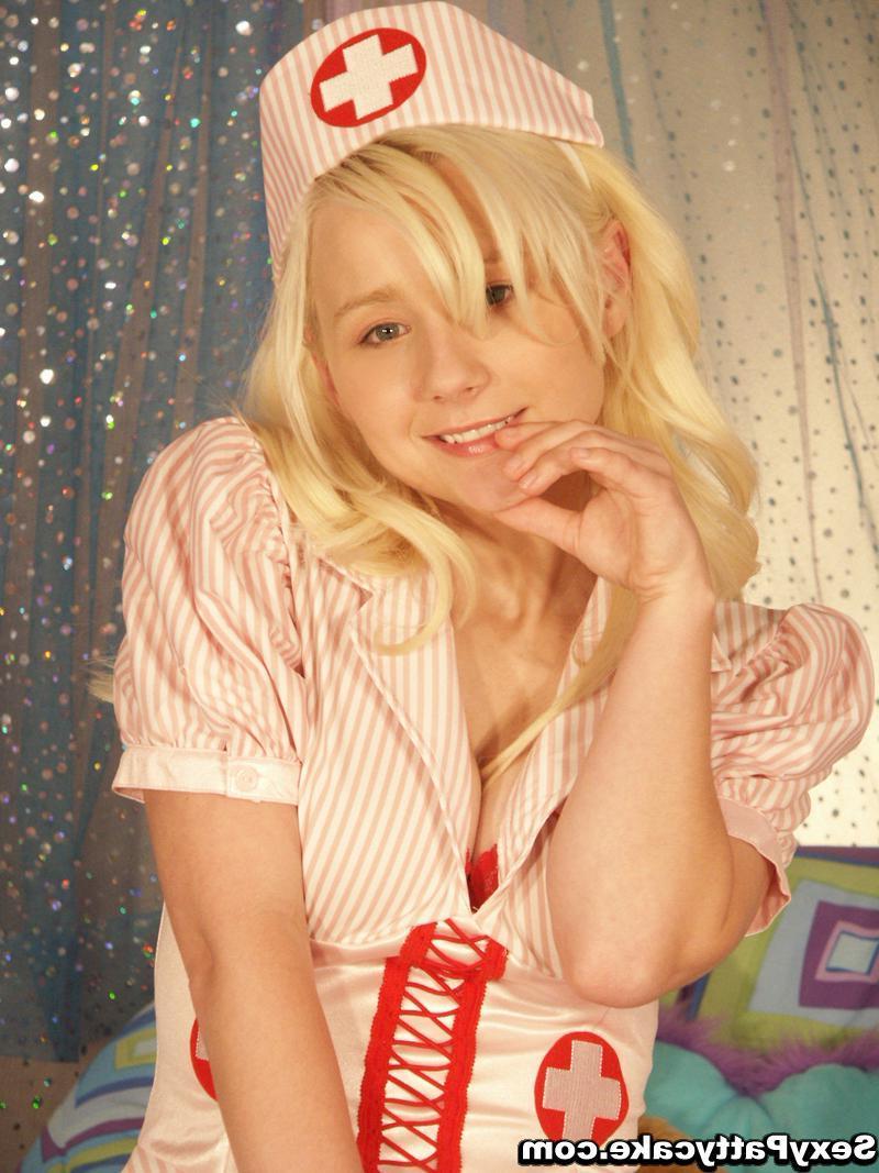 16P Blonde teen Sexy Pattycake is your very hot candy stripper for the night