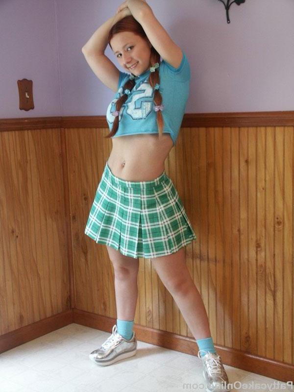 16P Pictures of Pattycake teasing with her boobies and pigtails