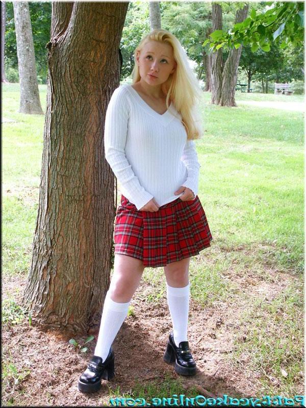 16P Pictures of Sexy Patty Cake giving you a sexy panty tease after school