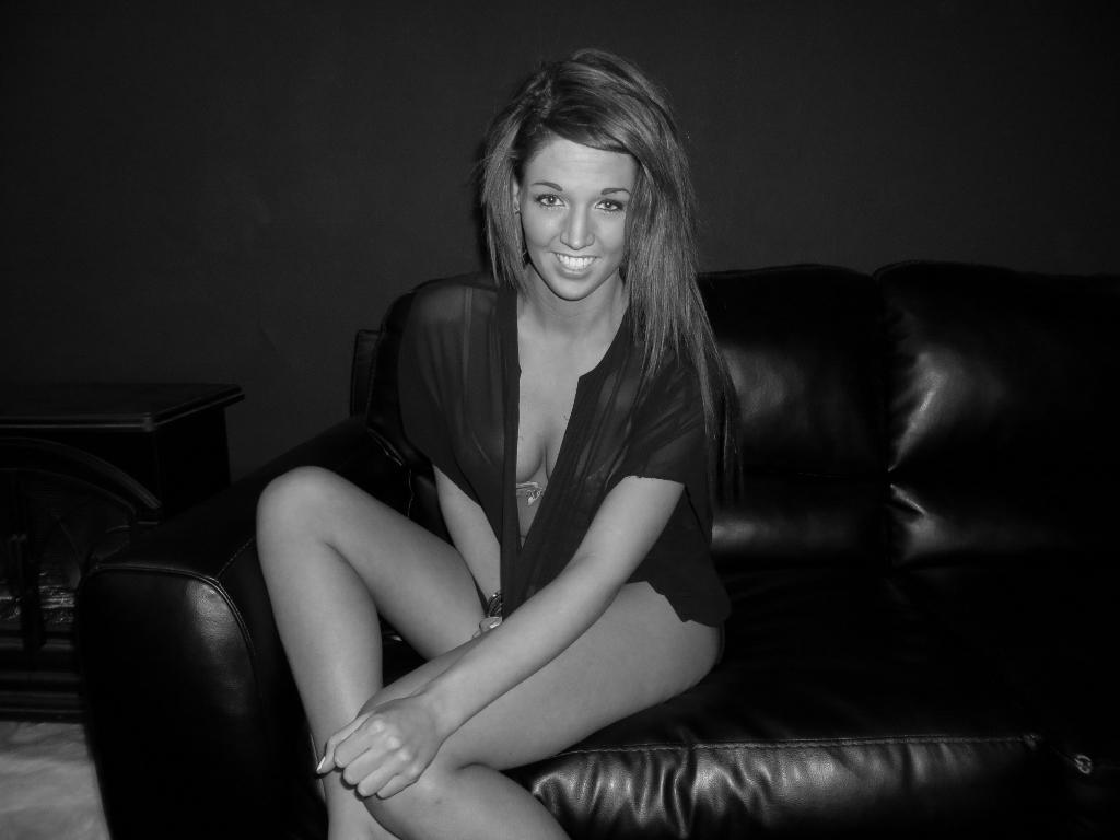 15P Val Midwest shows off her hot teen body in black and white