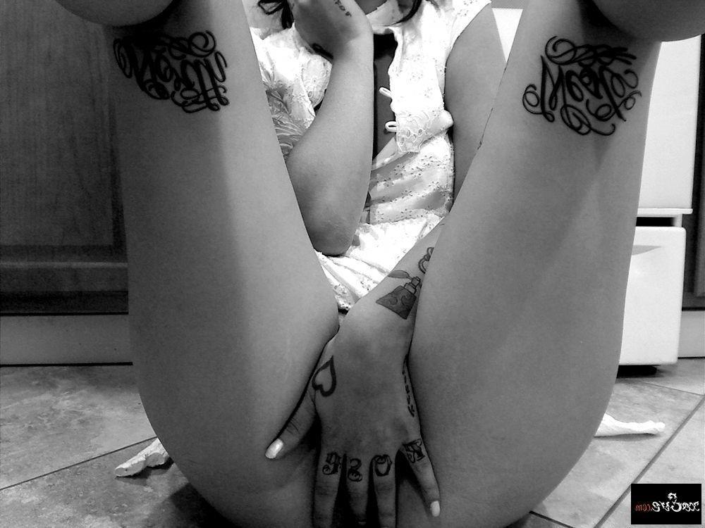 13P Pictures of teen star Xo Eve stripping in black and white