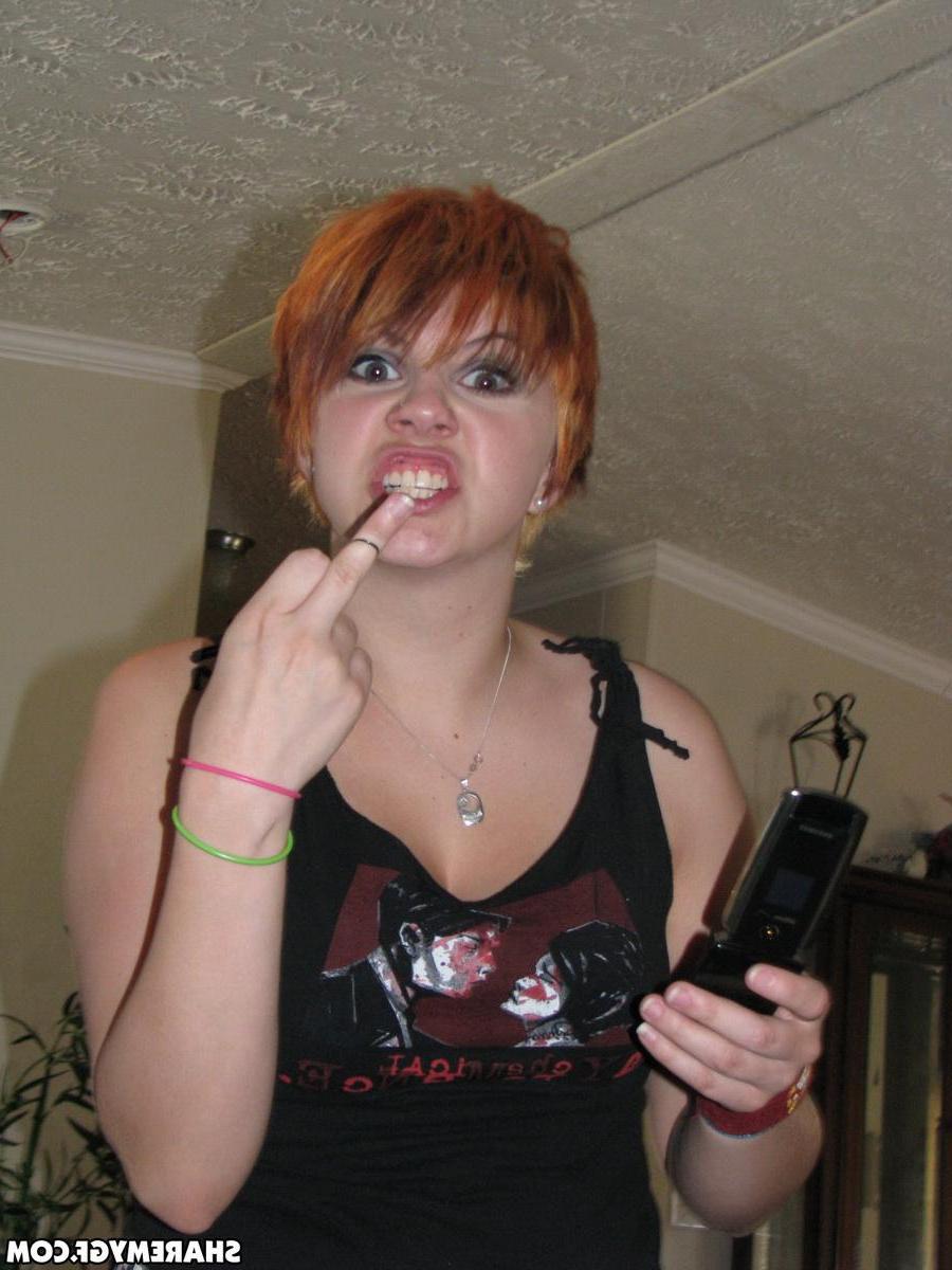 20P Naughty emo GF has some fun with her friend on vacation
