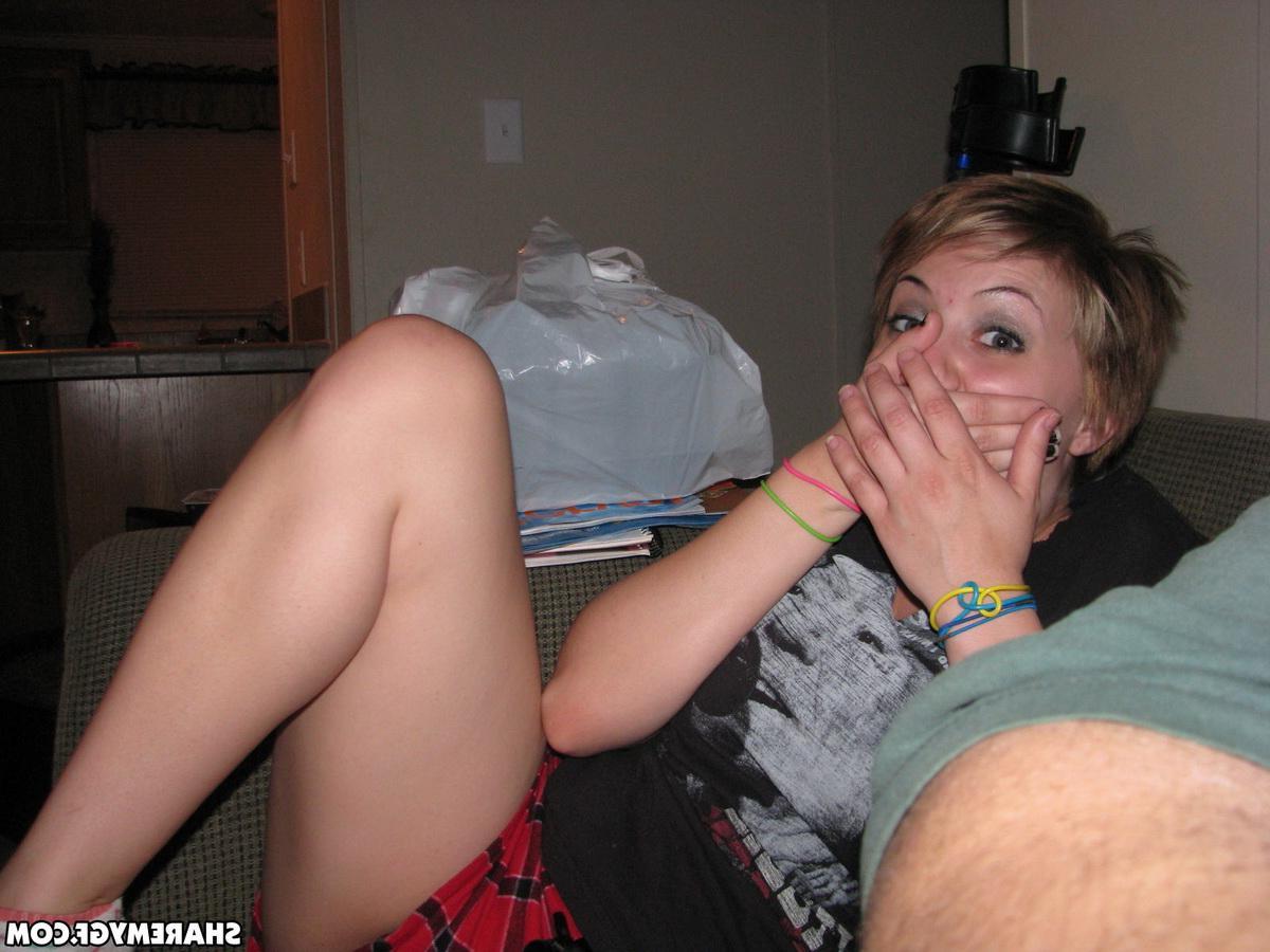20P Naughty emo GF has some fun with her friend on vacation