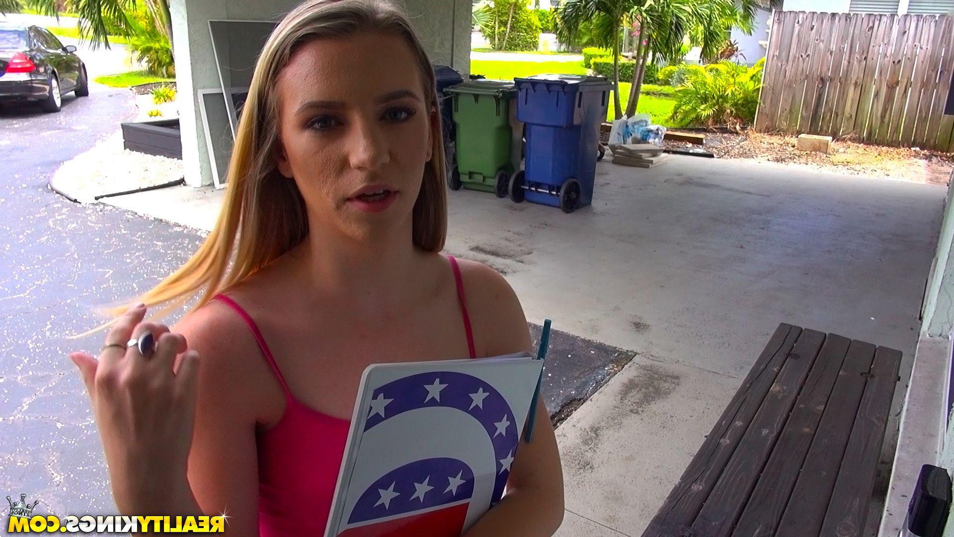 20P Blonde teen Jayden Black fucks a stranger on the campaign trail