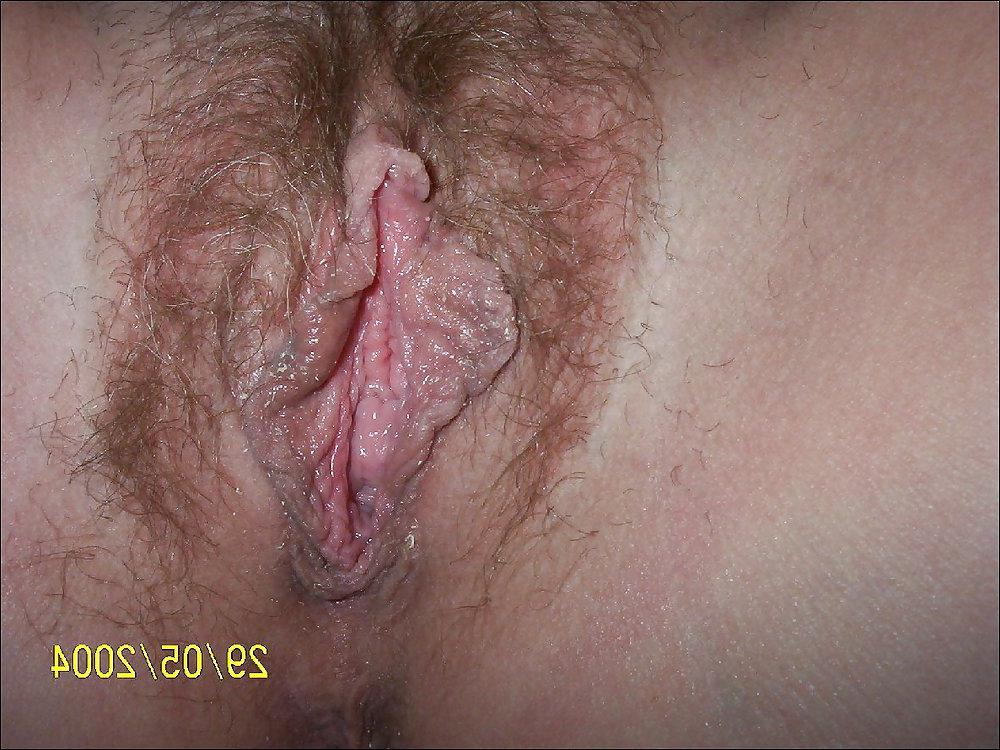 17P Hairy wife close-up pics