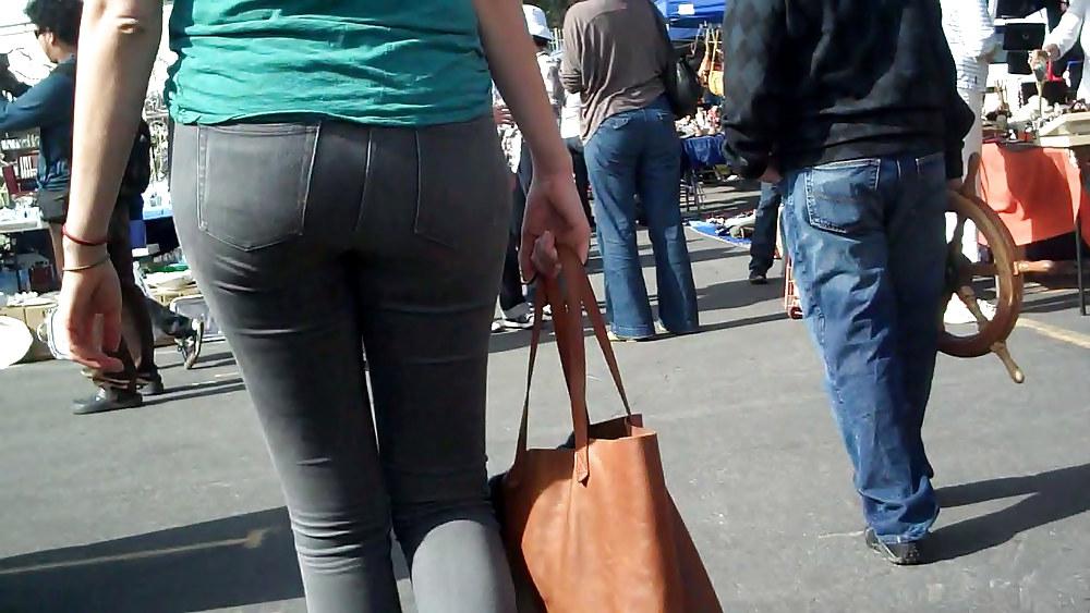 25P Nice tall teen ass & butt in tight pants