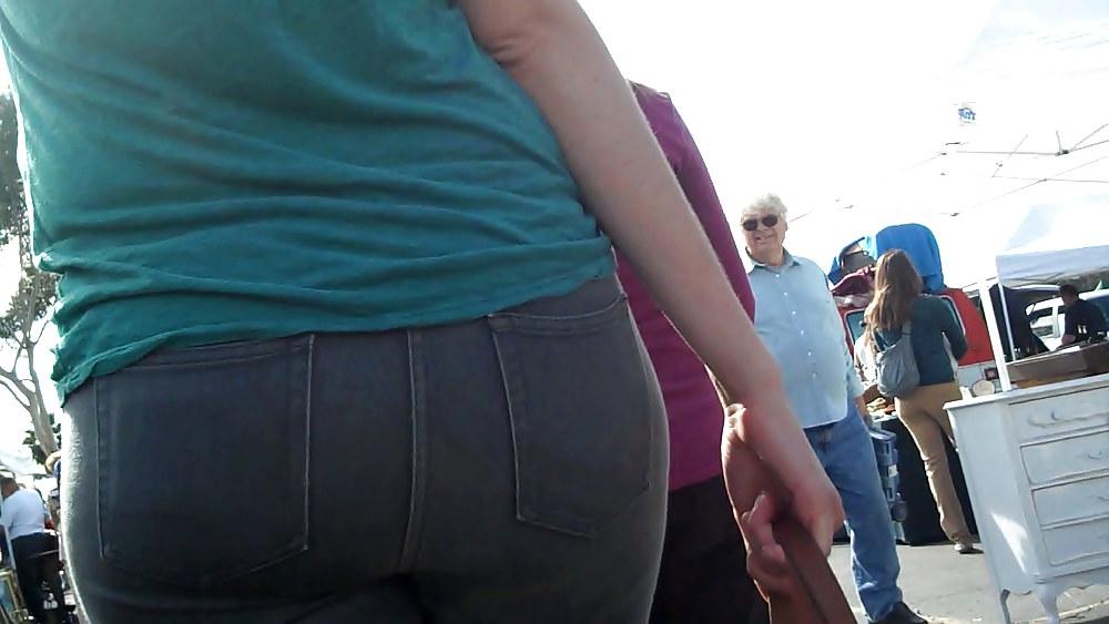 25P Nice tall teen ass & butt in tight pants