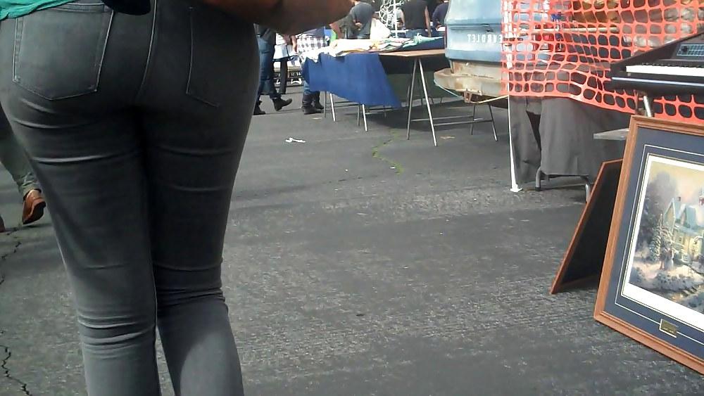 25P Nice tall teen ass & butt in tight pants