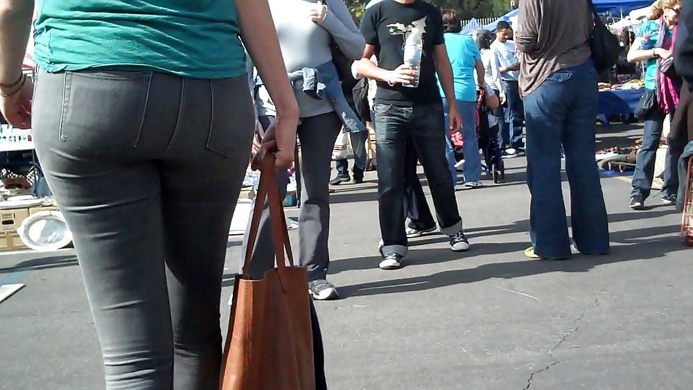 25P Nice tall teen ass & butt in tight pants