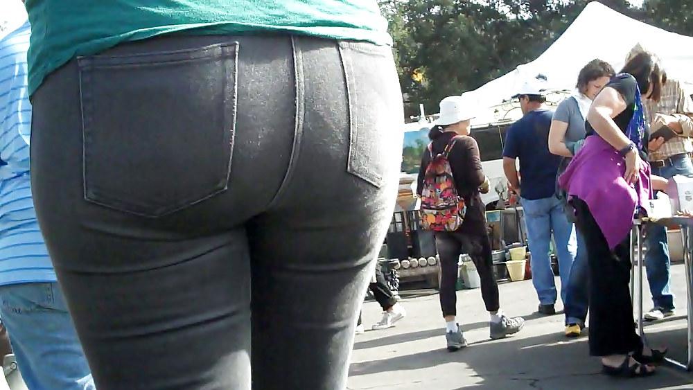 25P Nice tall teen ass & butt in tight pants