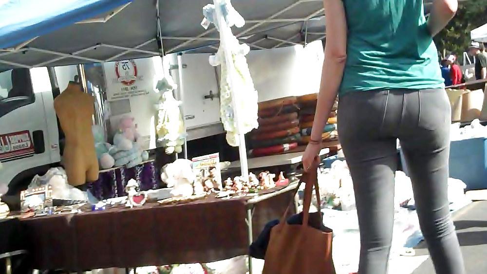 25P Nice tall teen ass & butt in tight pants