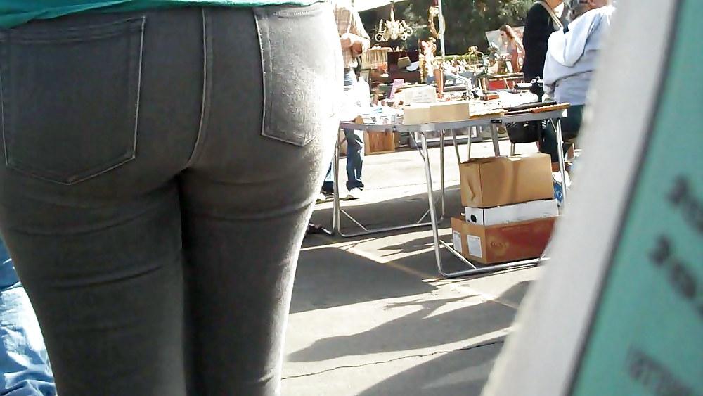 25P Nice tall teen ass & butt in tight pants