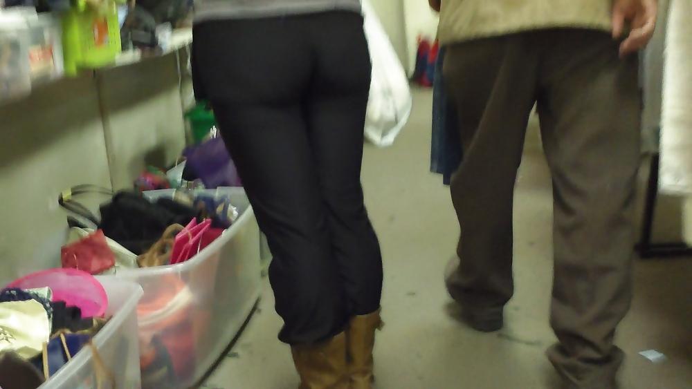 7P Ass & butt in tight black jeans 