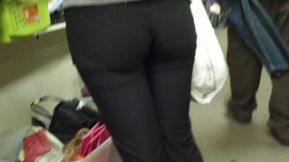 7P Ass & butt in tight black jeans 