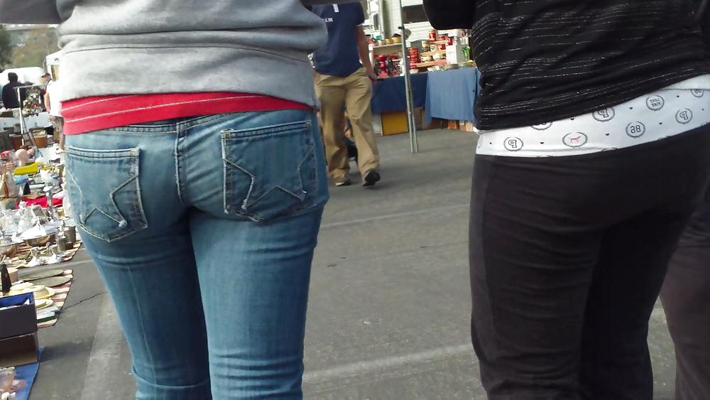 25P Teens ass & butt in tight star jeans 