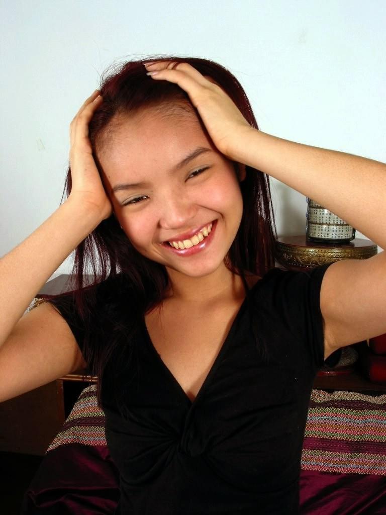15P Cute asian girlfriend posing for her friend