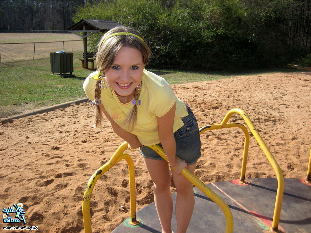 14P Kitty shares her upskirt pics from the playground