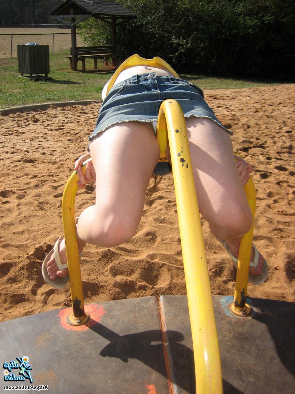 14P Kitty shares her upskirt pics from the playground