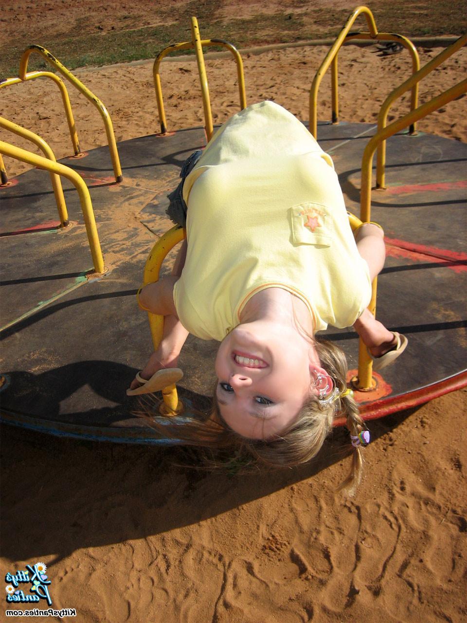 14P Kitty shares her upskirt pics from the playground