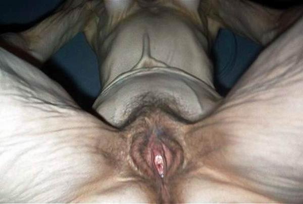 12P very skinny old amateur granny posing naked