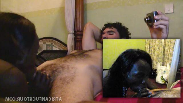 6P black girl banged by a white man during a great adventure