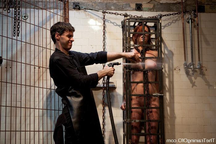 15P Slave trainee Lilla Katt is put through her paces by sadistic trainers