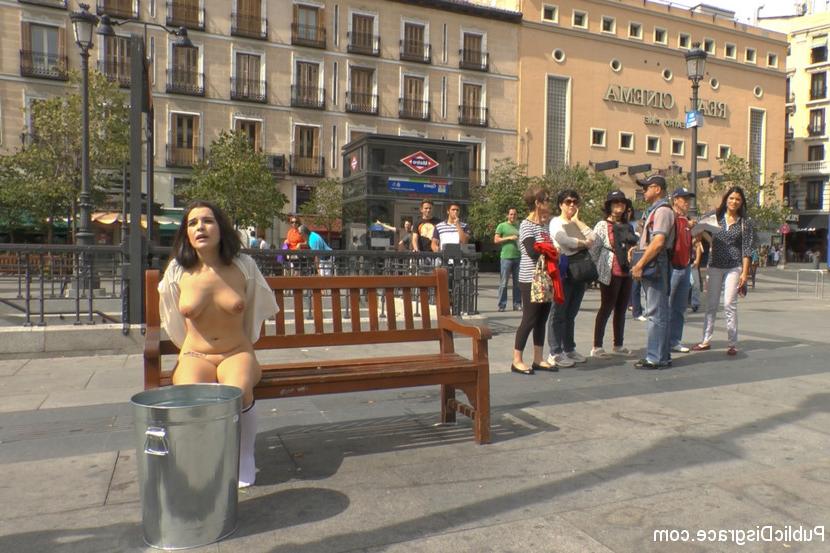 15P Spanish Slut Chiara fully exposed on the streets of Madrid