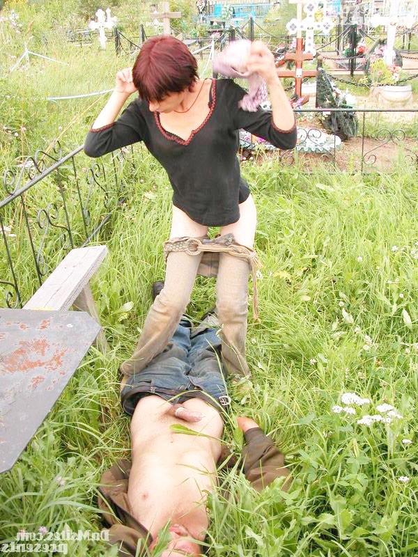 15P Brutal seduction at the cemetery field
