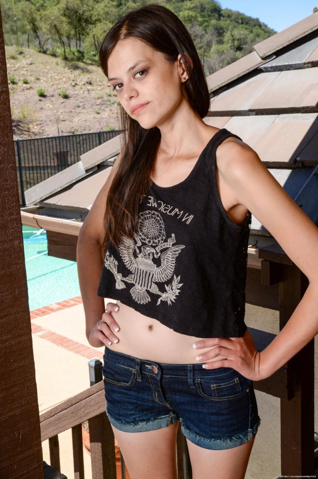 15P Skinny cute teen MacKenzie Fox showing her sweet bubble butt