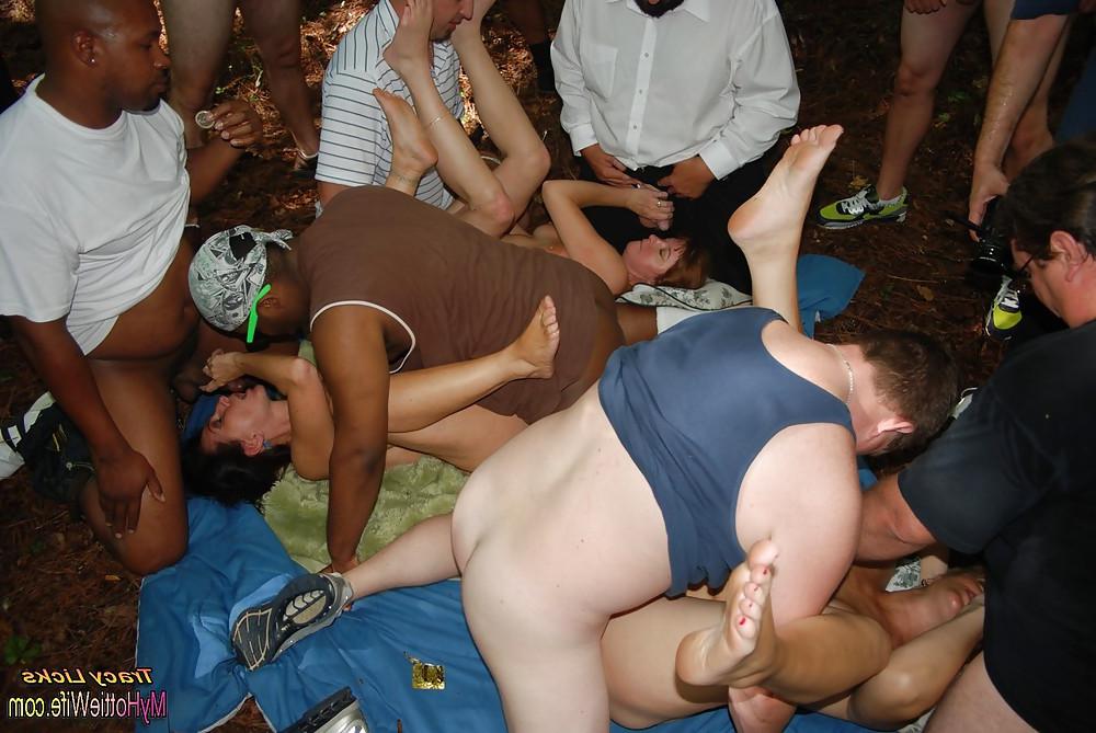 25P Tracy Licks.....and Friends in a Hot, OUTDOOR GANG BANG!!