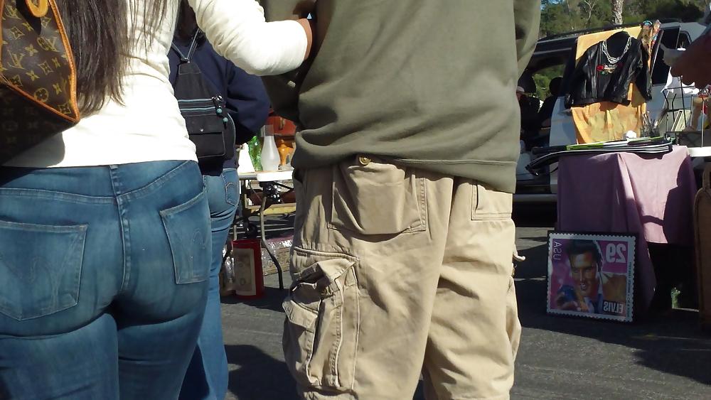 25P Nice big sexy teen bubble butt & ass in tight jeans