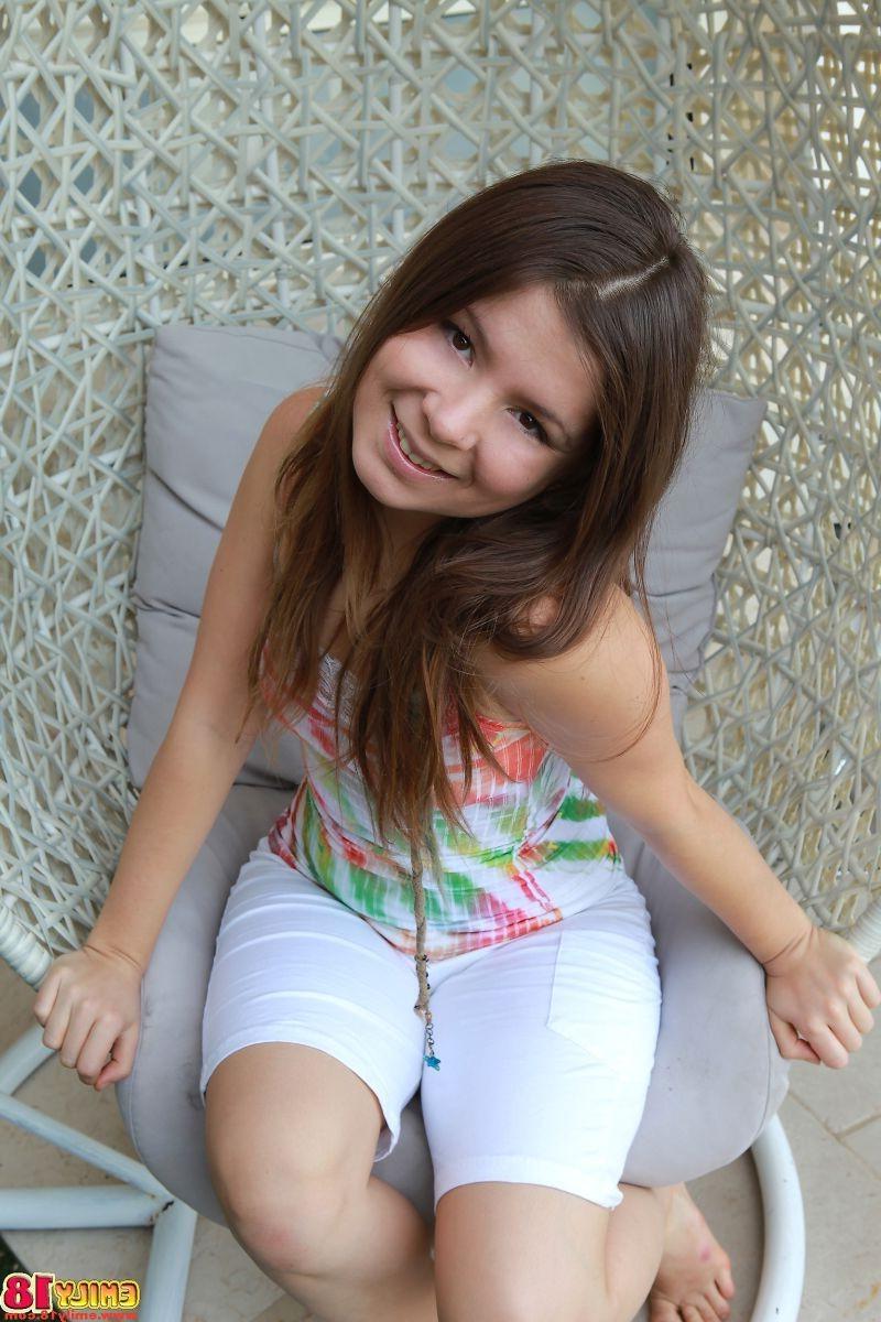 16P Petite teen gets naked and revelas for us her tits and ass