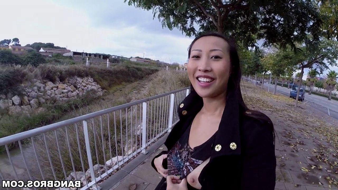 15P Kinky asian hottie Sharon Lee banged in public places
