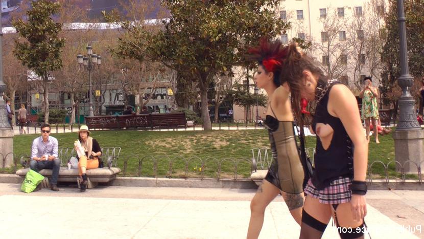 15P Camil Core is humiliated and shamed on the streets of Madrid by gorgeous Dom Sat