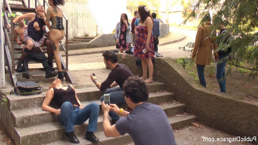 15P Camil Core is humiliated and shamed on the streets of Madrid by gorgeous Dom Sat