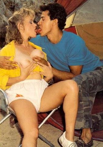 12P Vintage pornstar Buffy Davis fucking in threesome action