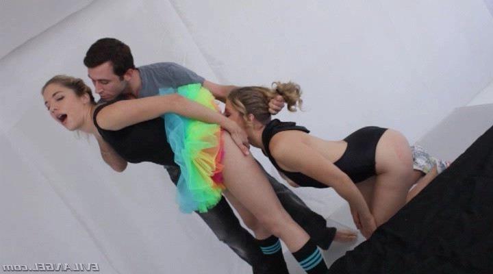 16P Chastity Lynne and Lia Lor get their asses pounded rough