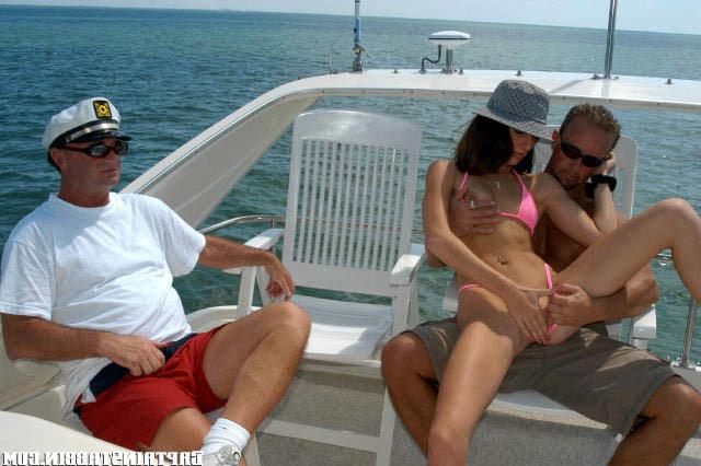 12P Hot brunette chick is anal virgin until she meets captain stabbin