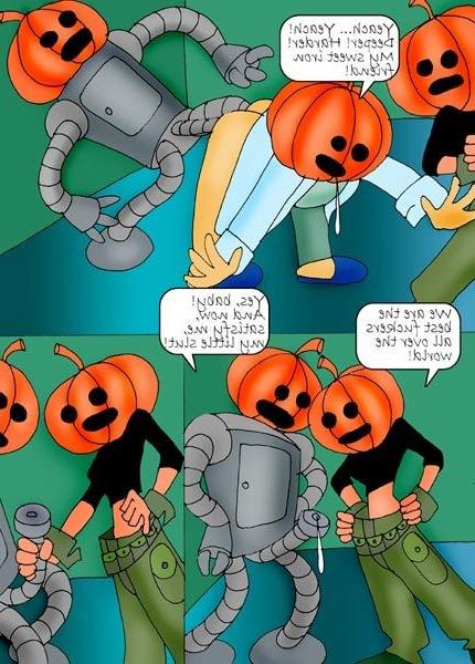 12P Turanga Leela poses and gives head to robot Bender