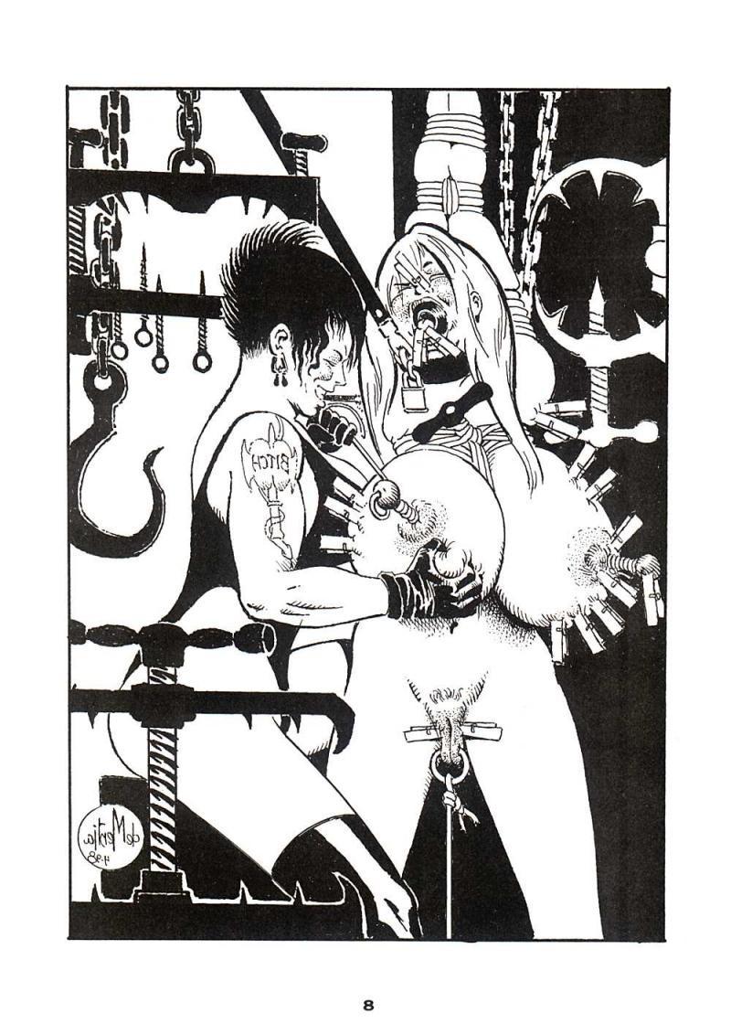 15P evil rope tied breast bondage artwork and sexual erotica