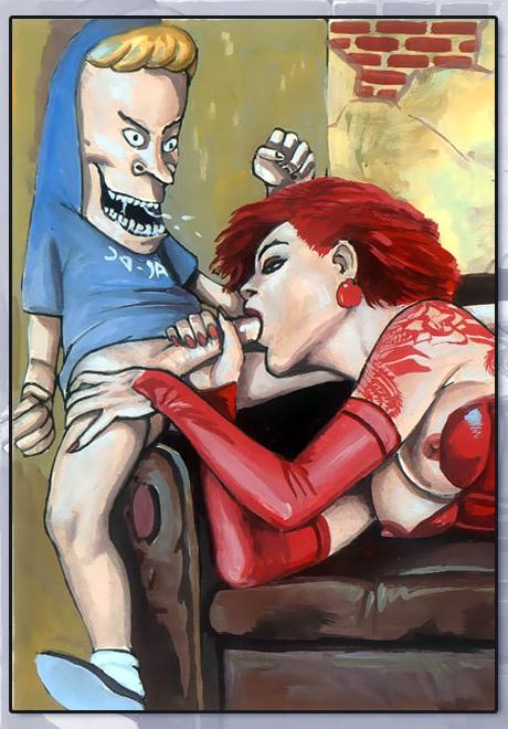 12P Daria riding Beavis untill getting railed in a shed