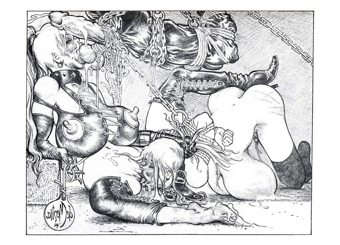 15P large round breasts rope tied for bondage sexual fetish artworks