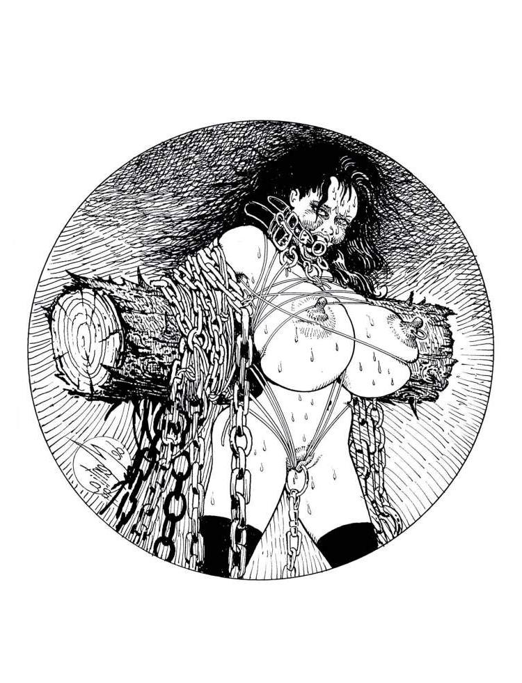 15P giant breast tied with rope and hung from ceiling