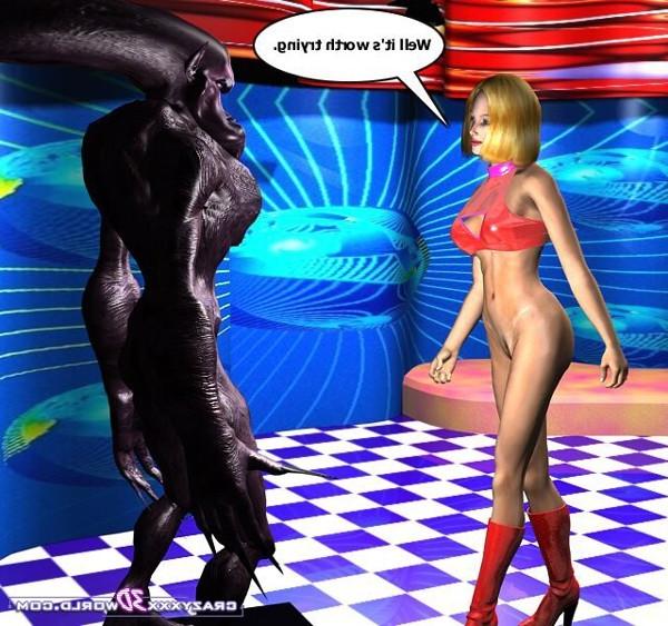 16P Blonde masturbates then gets fucked by big robot