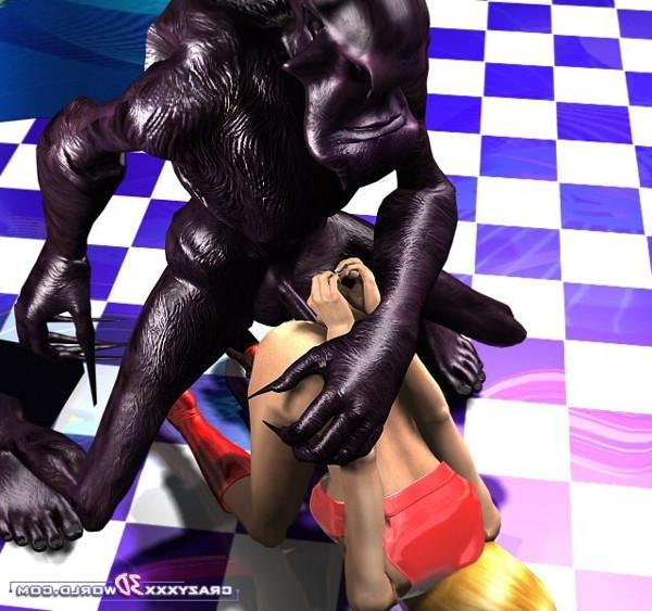 16P Blonde masturbates then gets fucked by big robot