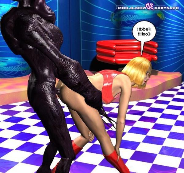 16P Blonde masturbates then gets fucked by big robot
